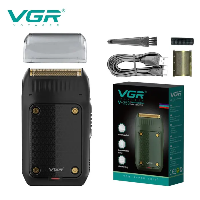 VgazV-353-Rasoir Professionnel Électrique Rasage Machine Portable Barbe Tondeuse Rechargeable Rasoir Mini