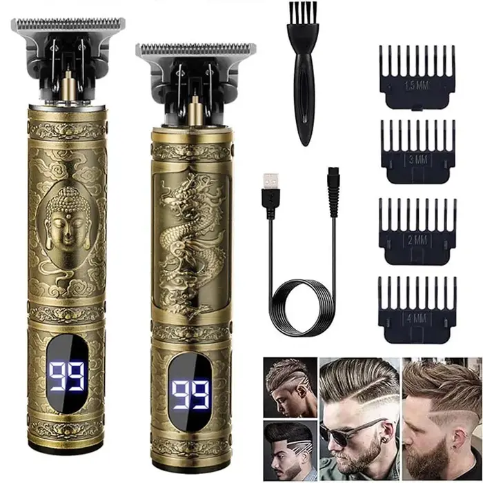 Tondeuse à cheveux professionnelle vintage T9 pour hommes