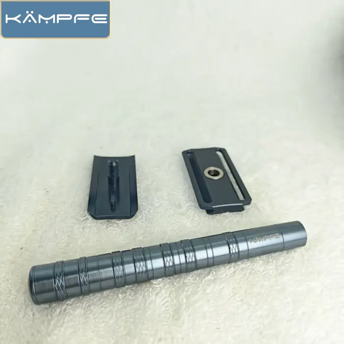 Rasoir de sécurité classique à double tranchant KAMPFE en aluminium, 5 lames, rasoir traditionnel po