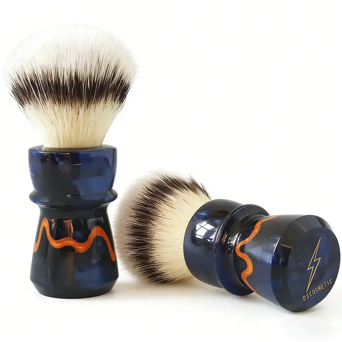 Pinceau à raser Dscosmetic EmberTwist CN6 en poils synthétiques et manche en résine pour homme