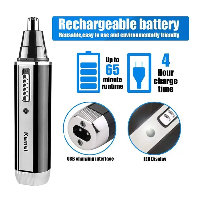 Tondeuse à Barbe Rechargeable 4 en 1 pour Homme, Appareil d'Épilation des Oreilles en Antarcand