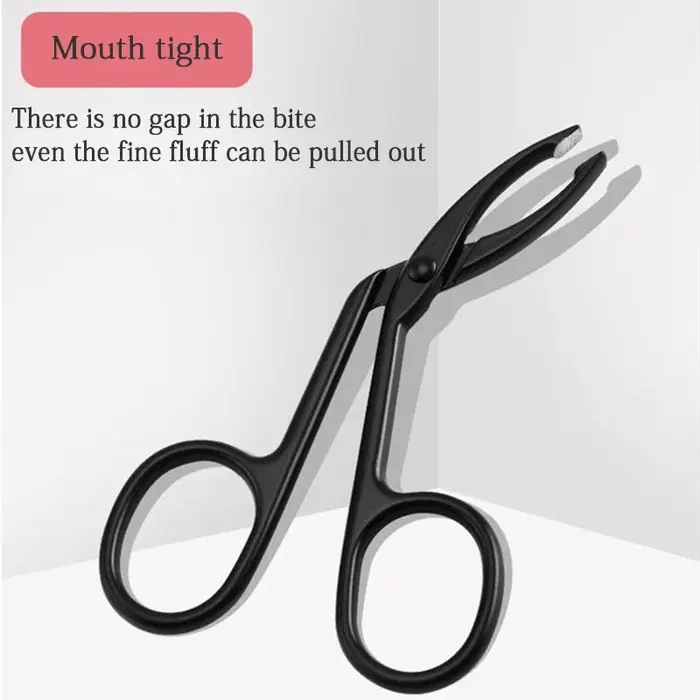 Eyeblogucking-Pince à épiler professionnelle, pince à épiler, ciseaux à coude droit et pointu, extracteur de poils, outils de beauté de maquillage, nouveau
