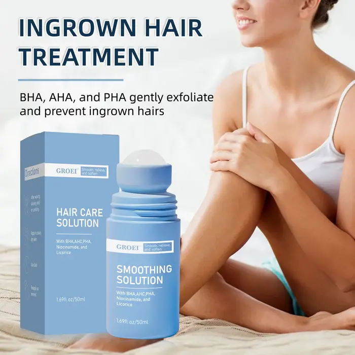 La solution de soin des cheveux incarnés réduit les rougeurs post-rasage et le piqûre
