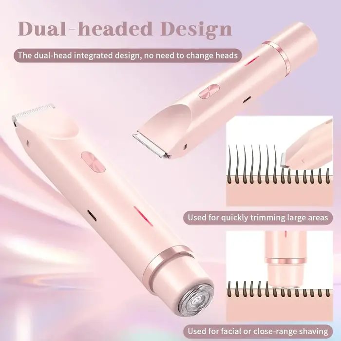 Épilateur électrique Double tête 2 en 1 pour jambe de Bikini