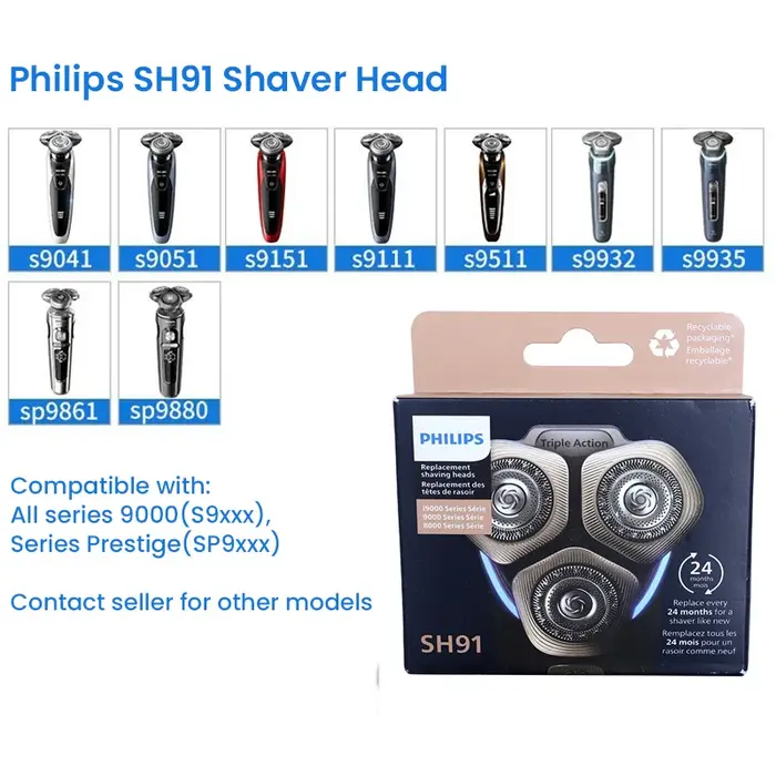 Tête de rasage de rechange Philips SH91