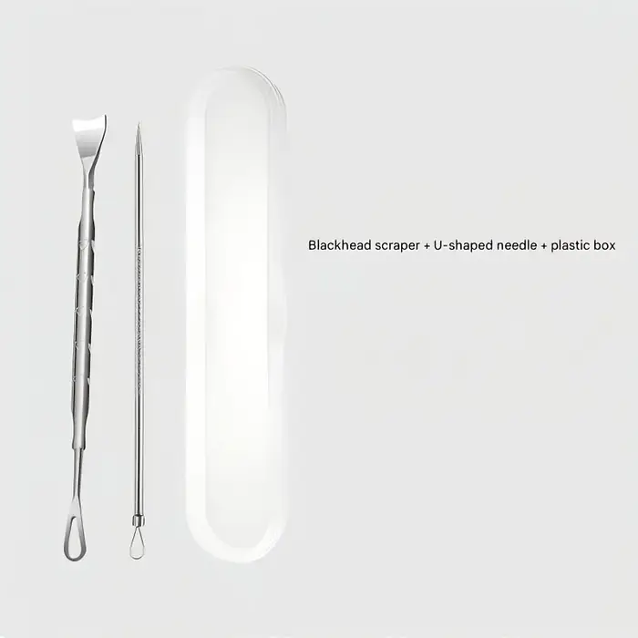 Kit d'extraction de comédons 2 pièces + extracteur de points noirs à double tête