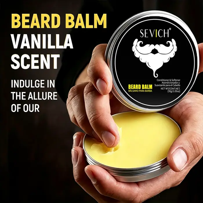 Baume à barbe pour homme, non gras, rafraîchissant, crème lissante pour barbe, soin naturel longue d