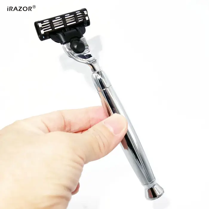 IRAZOR manche de rasoir manuel pour hommes, porte-couteau en métal, rasage au rasoir, outil de coupe