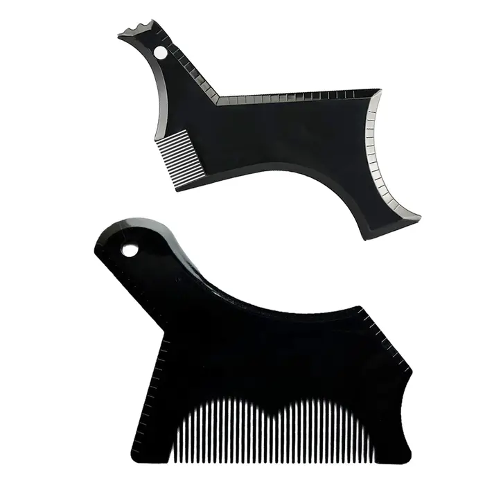 Guide de barbe multifonctionnel pour hommes, modèle d'outil saillant, façonneur de barbe avec peigne