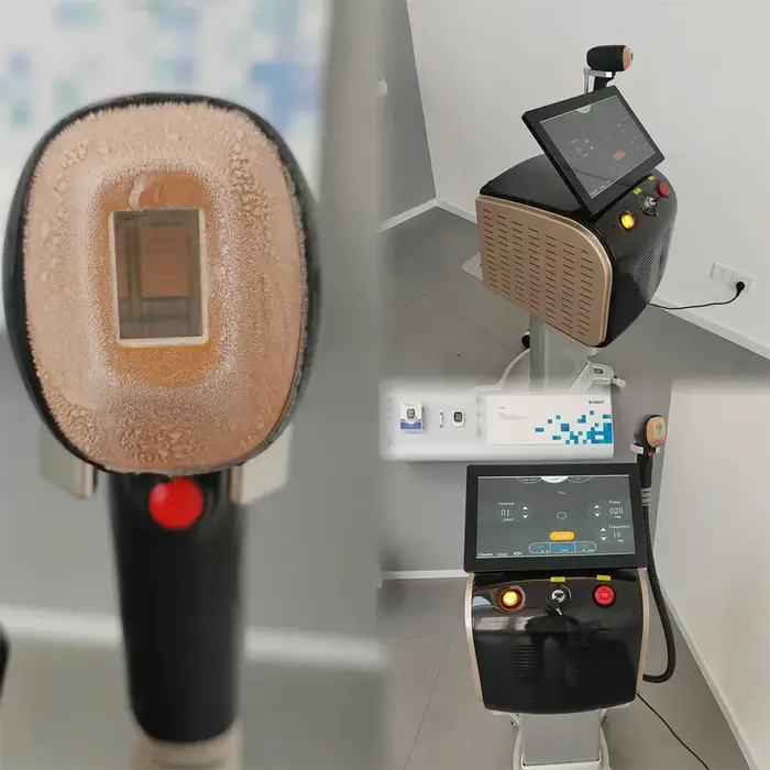 Machine professionnelle d'épilation au laser à diode Alexandrite avec refroidissement par glace
