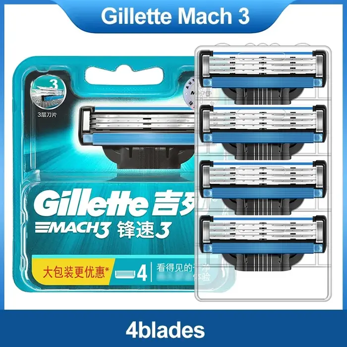 Gillette Mach3-Rasoir quotidien pour hommes, rasoirs à 3 lames pour un rasage lisse avec bande de lu