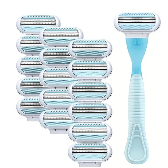 Nouveau rasoir de sécurité pour femmes, lames de rasage manuelles en acier inoxydable à 3 couches, pour la barbe, les poils du corps, le bikini, les aisselles, les cuisses