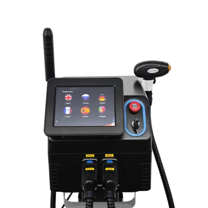 Machine laser 2 en 1 à diode et picoseconde – Épilation + Détatouage – 4 longueurs d'onde
