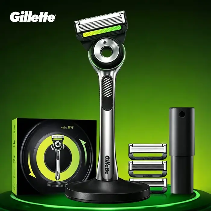 Rasoir Gillette Labs pour hommes, rasoir à 5 lames nano, tondeuse de précision arrière, 1 manche, 4 lames, 1 boîte
