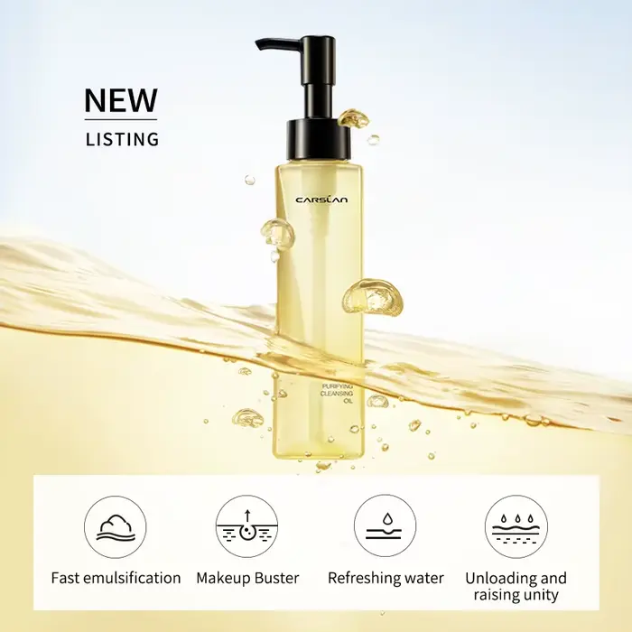 CARSLAN purifiant huile nettoyante visage démaquillant yeux lèvres rapide doux en profondeur démaqui