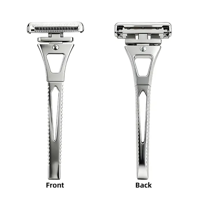 Shavcooo Glide Pro 4D rasoir de sécurité tête rotative en acier inoxydable rasoir pour homme avec su