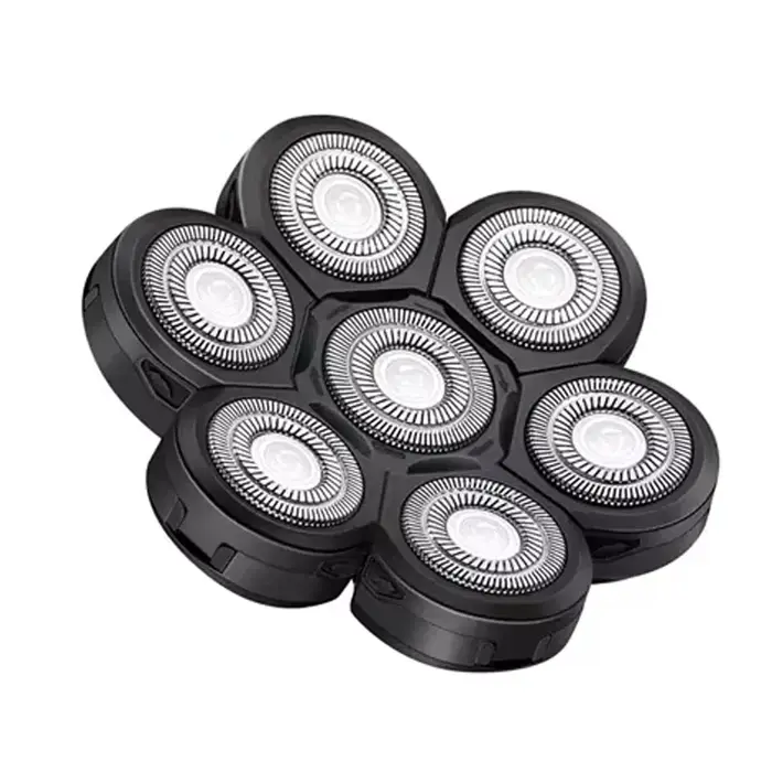 Remplacement du rasoir 7 têtes 7 tête de rasoir tête de rasoir 7D tête de coupe de barbe lame Compat