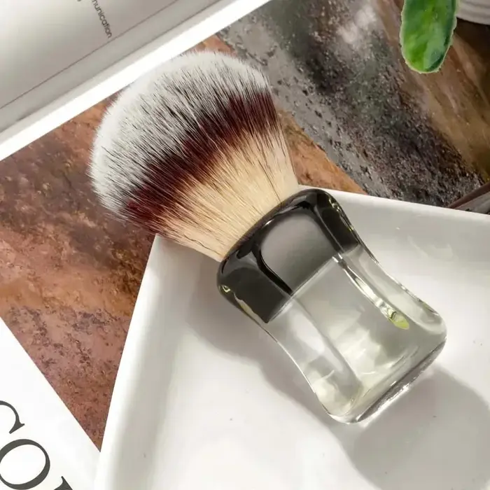Nouveauté 2026 ! YAQI Robin Brosse à raser pour homme à poils synthétiques et manche transparent