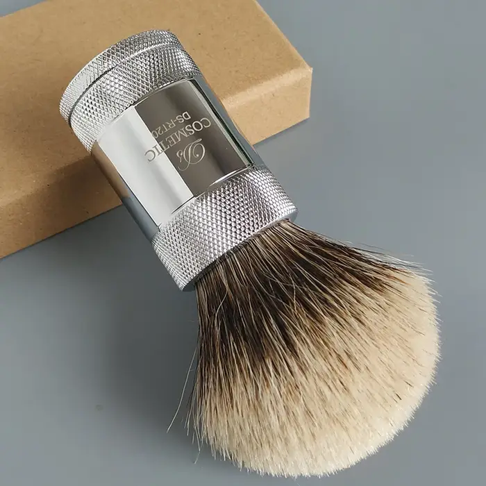 Dscosmetic – brosse de rasage réglable à deux bandes pour poils de blaireau