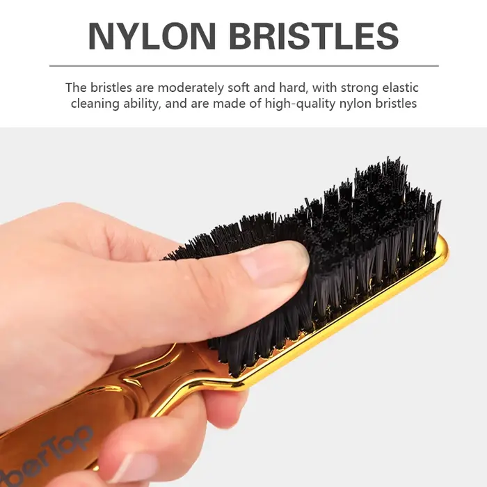 Brosse de nettoyage de cheveux douce, manche en plastique, plumeau de cou rétro pour Salon de coiffu