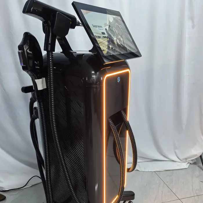 Appareil d'épilation au laser diode professionnel 5000W 10 bars 4-en-1 avec 4 longueurs d'onde
