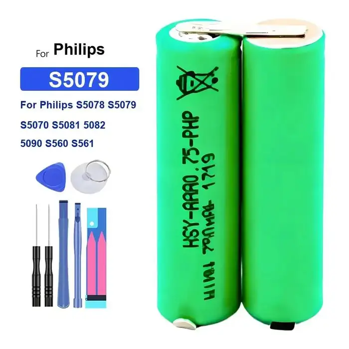Batterie de rechange fiable pour rasoir Philips S5078 S5079 S5070 S5081 5082 5090 S560 S561 750mAh