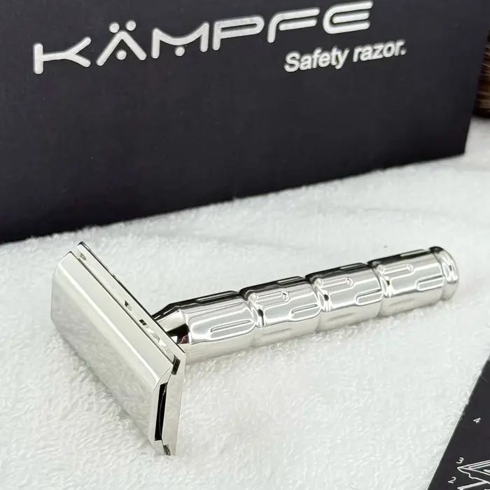 Rasoir de sécurité manuel à double tranchant KAMPFE CNC pour hommes et femmes, en acier inoxydable a