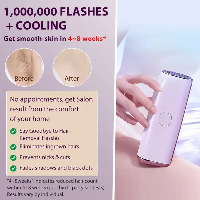 Épilateur IPL Flash 1000000 pour Femmes, Épilation Sans Douleur à Froid ou Saphir, Corps Entier, Maillot, Soin de la Peau, Épilateur IPL Permanent