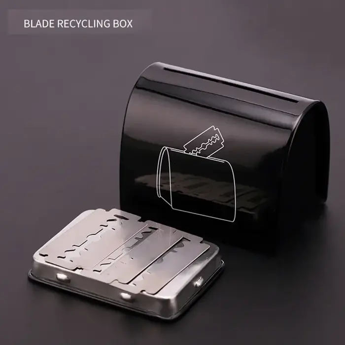 Mallette de Rangement pour Lame de Rasoir pour Homme, Coffre-fort pour Barbier