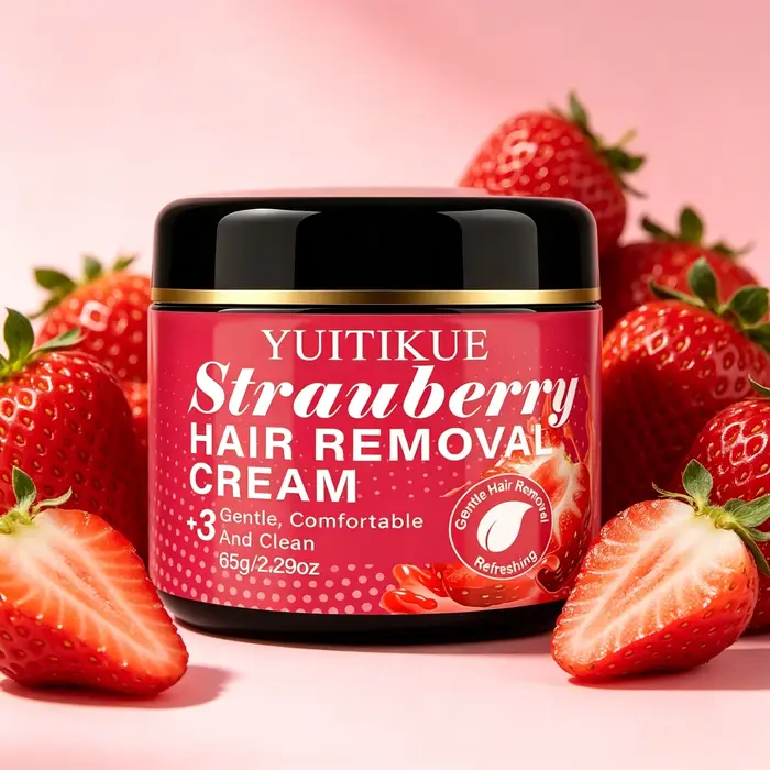 Crème dépilatoire à la fraise, 65g, douce, rafraîchissante, confortable, pour les bras, les jambes,