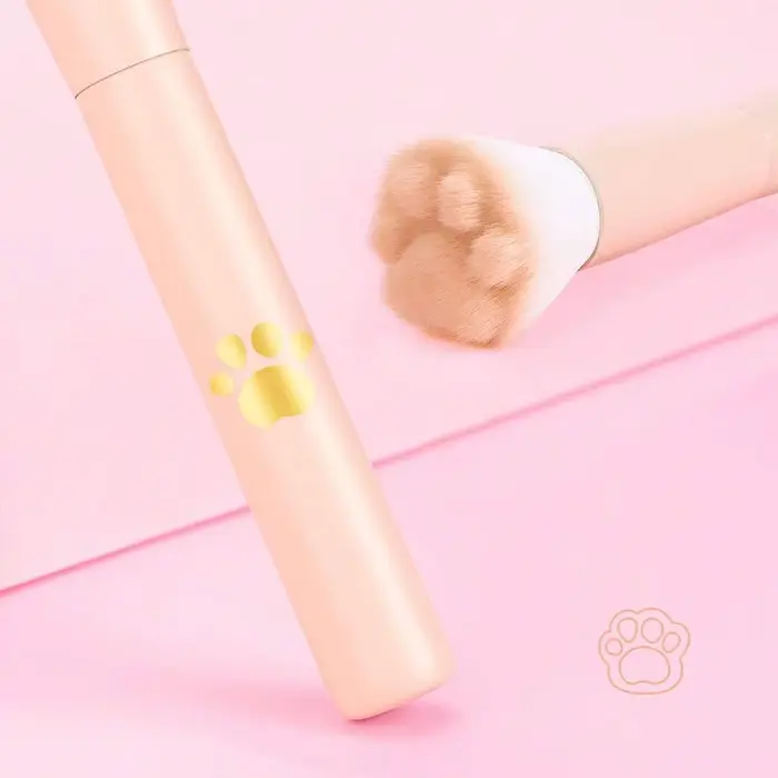 Nouveau pinceau à Blush patte de chat avec boîte de rangement, outil de maquillage professionnel ada