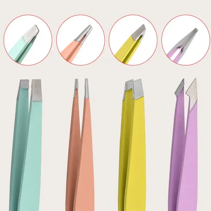Pince à Épiler Inclinée et à Pointe Fine de Qualité pour Maquillage