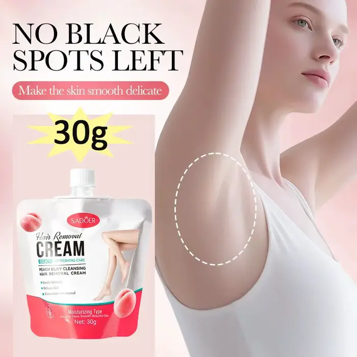 Crème dépilatoire indolore à effet inhibiteur permanent pour la repousse des poils, visage, bras, ai