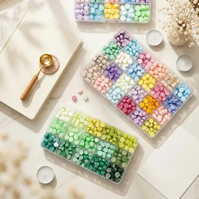 Kit de sceau de cire, avec cuillère à faire fondre les perles de cire et ensemble de bougies, kit de tampon à sceau de cire, pour la création de bijoux DIY et les invitations de mariage