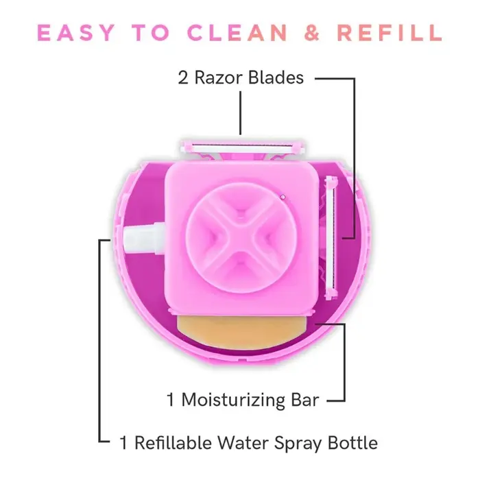 Rasoir Portable pour femmes avec vaporisateur d'eau rechargeable