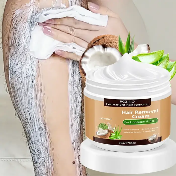 Crème dépilatoire semi-permanente à la noix de coco 50G/100G/150G, à utiliser une seule fois, pour u