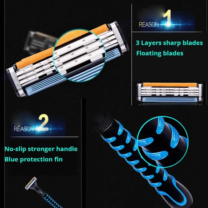 Gillette – Lames de rasoir Sensor Excel et Vector3 pour homme