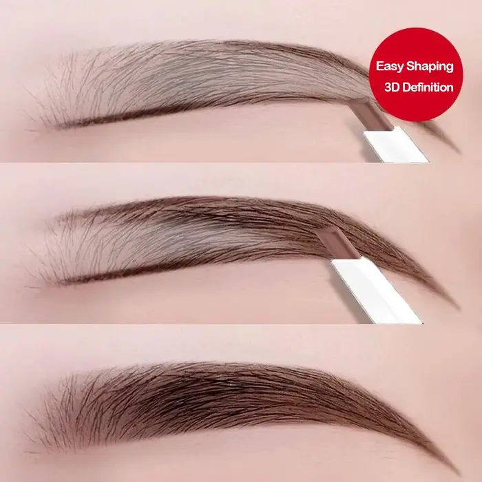 Crayon à sourcils double extrémité à tête fine – imperméable