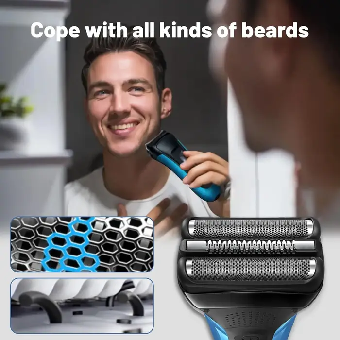 Tête de remplacement 32B de haute qualité compatible avec les rasoirs électriques Braun Series 3 3000s 3010s 3020s 3030s 300s 301s 310s 320s