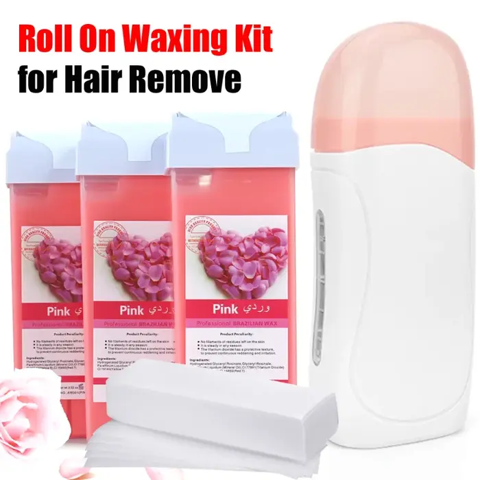 Kit de cire épilatoire-cire de bikini indolore à la rose