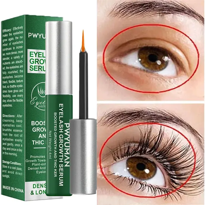 Sérum de croissance rapide des cils, rehausseur de cils naturel, plus long, plus épais, traitement d