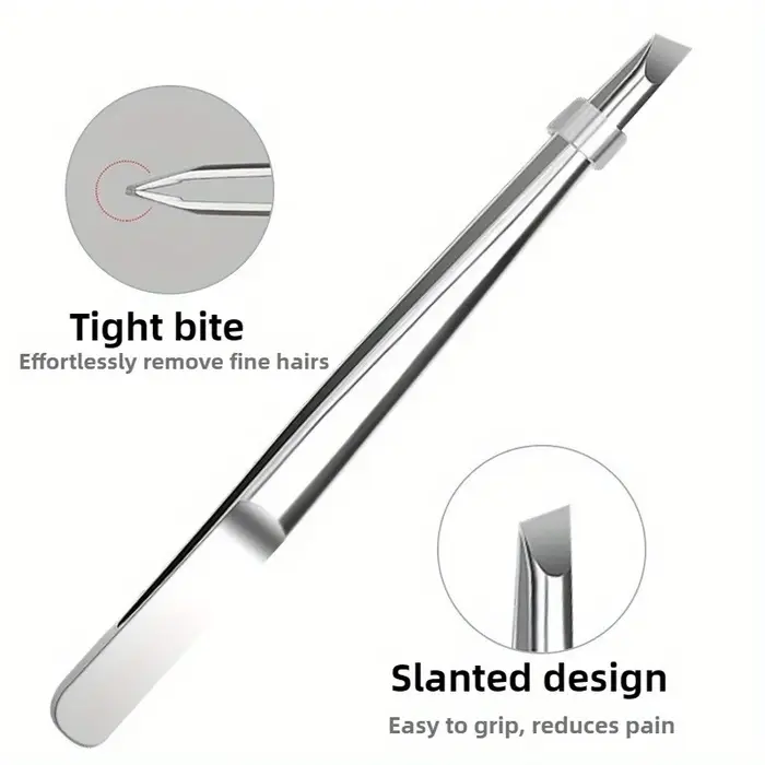 Pincettes professionnelles en acier inoxydable pour sourcils et poils du visage