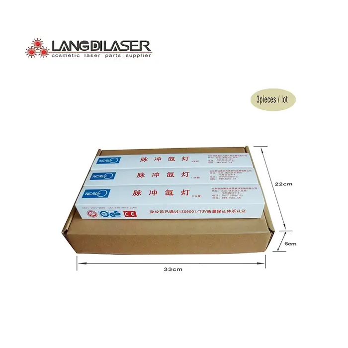 Ampoules laser IPL : 9*65*115F - courbure d'anode, lampe flash IPL pour pièce à main honkonlaser, la
