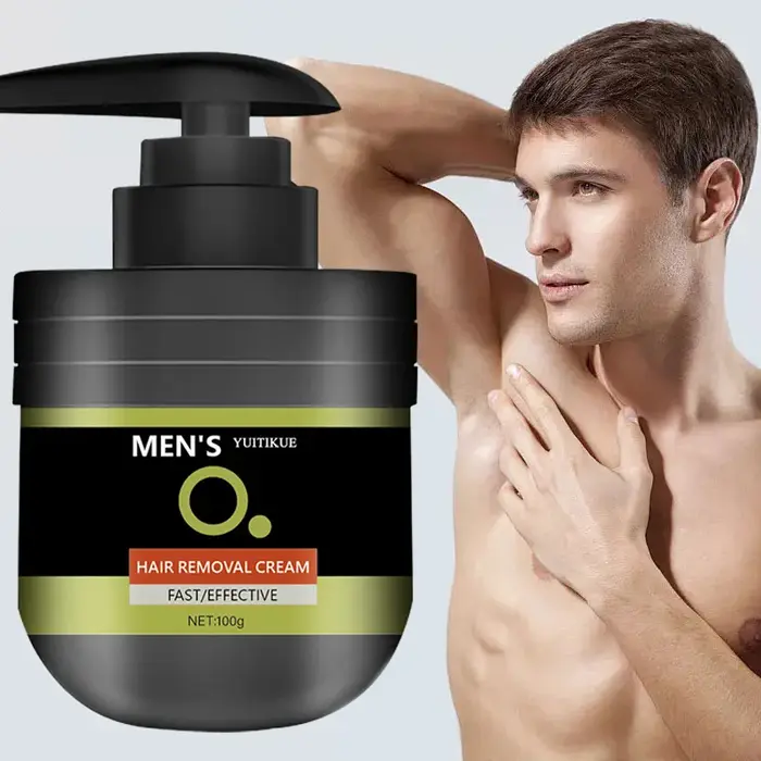 Crème dépilatoire rapide pour hommes 100g - Douce, sans irritation, pour la poitrine, les aisselles,