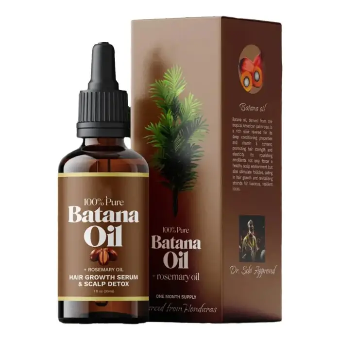 Huile de Batana 100% pure + sérum de croissance capillaire à la  romarin 30ml, traitement détoxifian