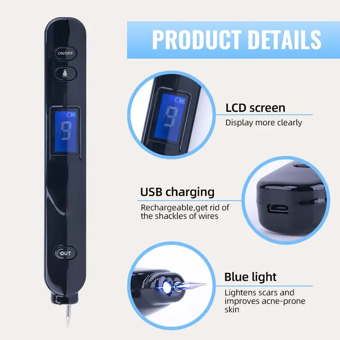 Stylo Laser Plasma Professionnel pour l'élimination des points noirs