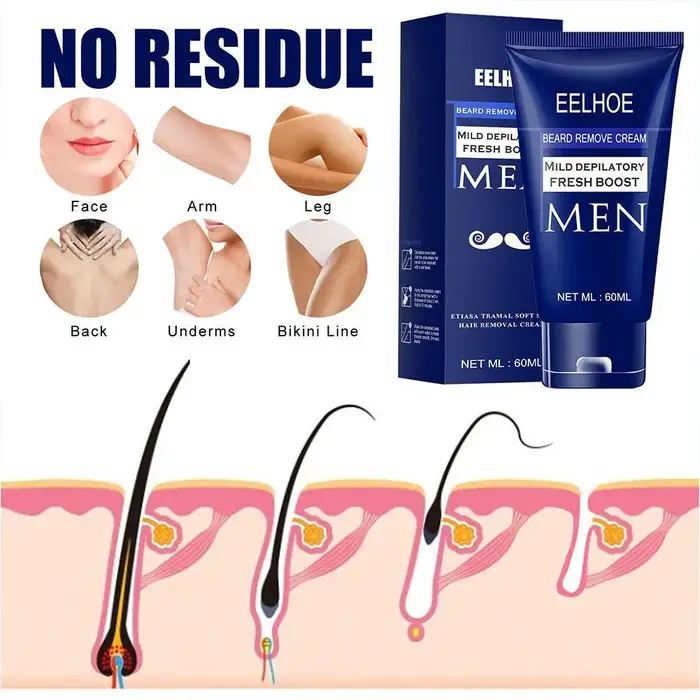 Meilleur professionnel hommes barbe épilation crème permanente