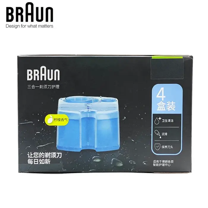 Braun CCR4 Clean Renew cartouches de recharge citron frais remplacement rasoir nettoyant