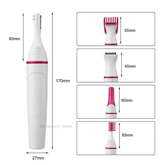 Épilateur électrique multifonction 5 en 1 pour femmes, rasoir pour sourcils, aisselles, Bikini, jamb