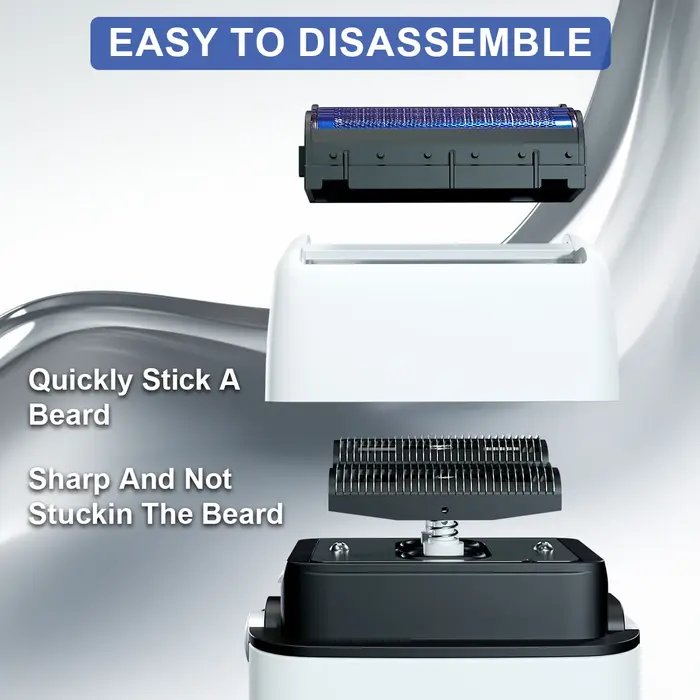ROSYOUS RS620 Machine à raser pour hommes 10000 tr/min Double feuille bleu couteau hypoallergénique Net tondeuse à barbe électrique salon de coiffure
